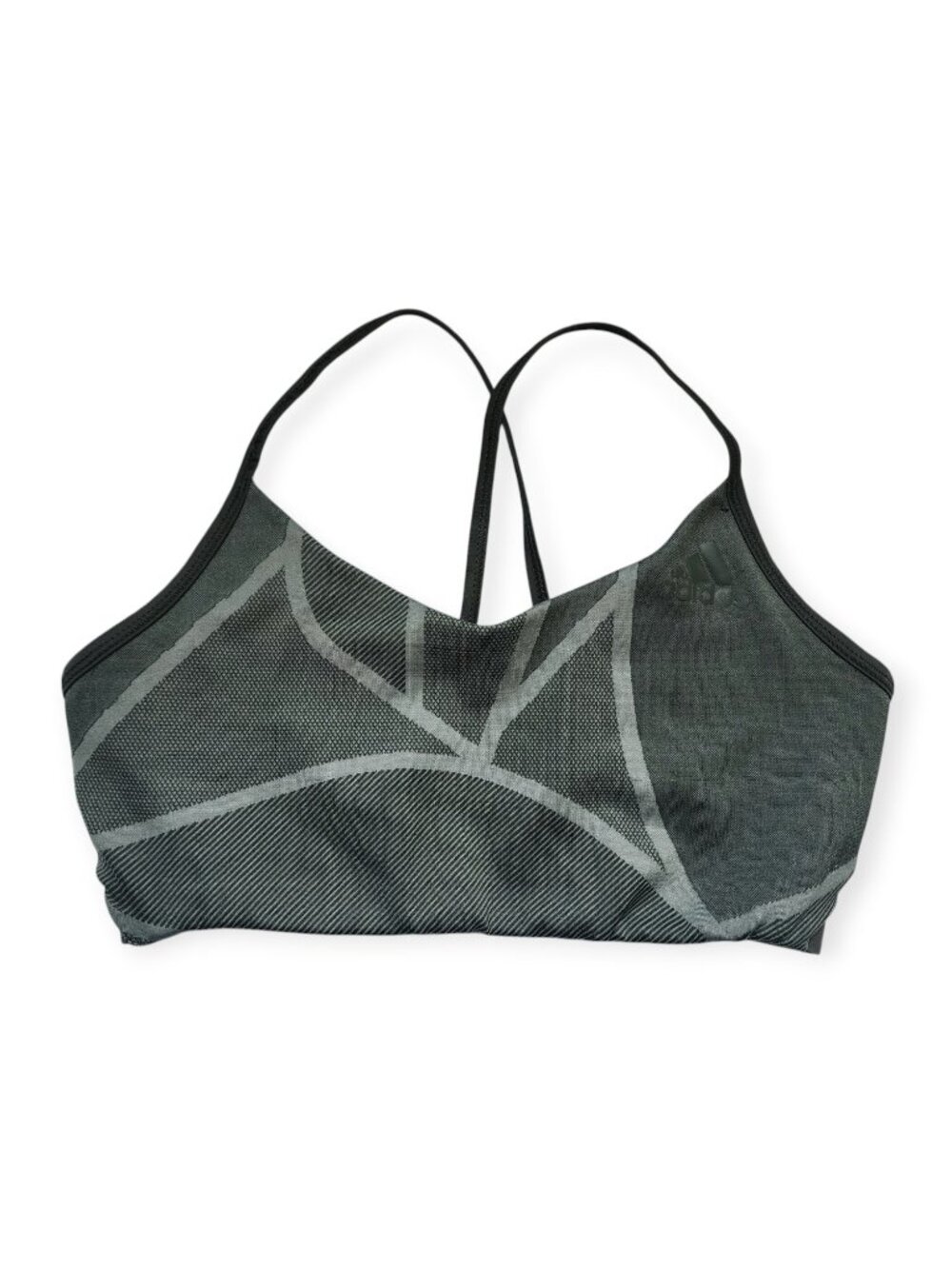 Adidas Green Seamless Sports Bra Strappy Backless Low Impact Activewear Small